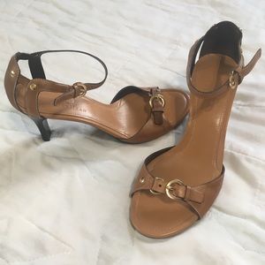 😍 Cole Haan Tan Leather Strappy Heels